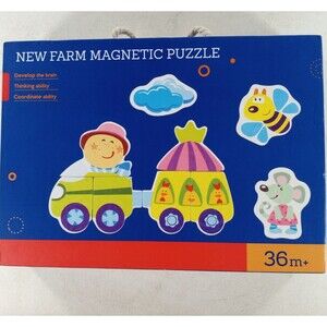 Farm Puzzle Age 36 month + by OZM Toys Magnetic New